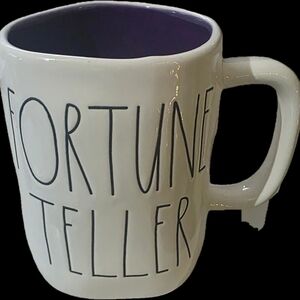 Rae Dunn Fortune Teller White and Purple Mug